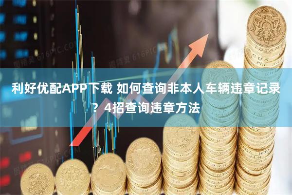 利好优配APP下载 如何查询非本人车辆违章记录？4招查询违章方法